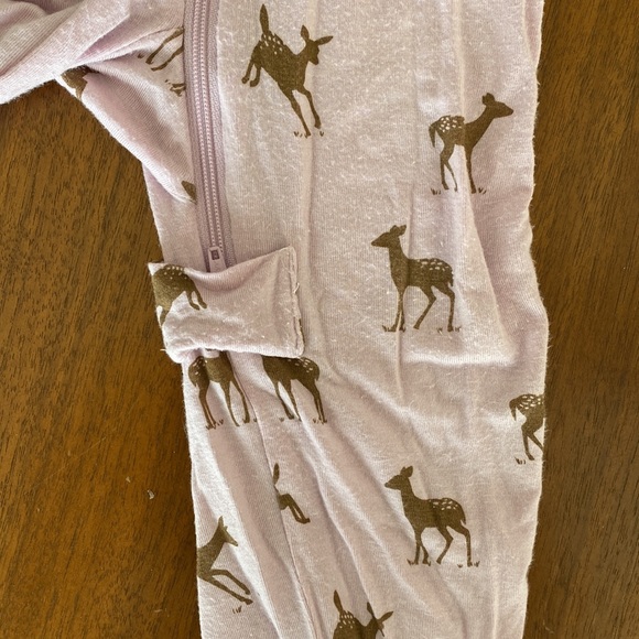 Silkberry Baby Autumn Deer Print Footie Pajamas - Picture 2 of 9